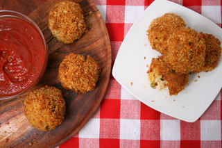 Air Fryer Parmesan Arancini Balls | Arancini Recipe - Panacheeza